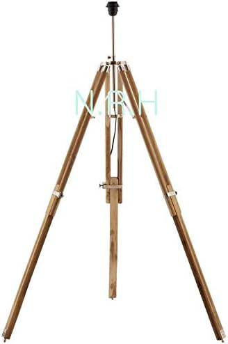 Nautical Replica Hub Nautical Replica Hub Houten statiefstaande staande staande lamp voor woonkamer, slaapkamer, studeerkamer en kantoor, modern design (zonder schaduw) photo 2