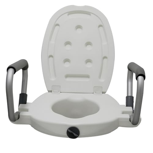 tangcheng 補助便座 補高便座 介護 高座 トイレ 簡易 上げられた 手すり付き トイレ用設備 取外し可能 ひざの圧力を軽減 簡単取付 工具不要 清掃が簡単 妊娠 手術回復患者 高齢者用 不自由な人 ポータブル 高さ補助 便利グッズ (高さを6cm