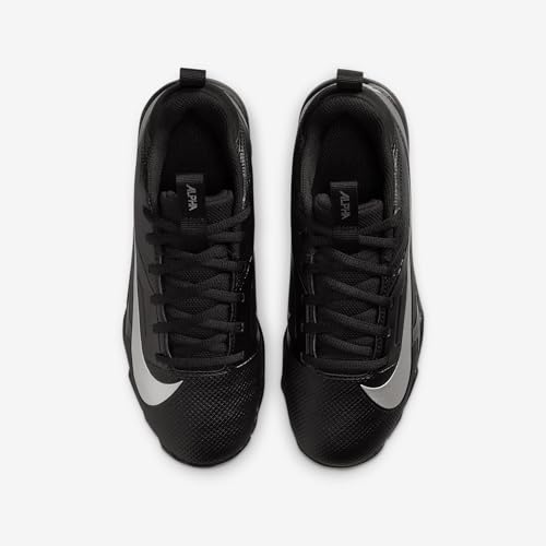 Nike Alpha Menace 4 Shark Big Kids' Football Cleats (Wide) (FQ4016-002, Black/Metallic Silver)4