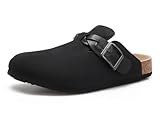 Womens Bostons Clogs Birkenstocksly Clog Potato Shoes Straps Cork Mules Footbed Sandals with Arch Support Fashion and Comfort Black
