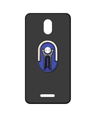 Sunrive Funda para ZTE Blade A310/A462, Soporte Teléfono Coche Silicona Mate Gel Carcasa Case Bumper Anti-Arañazos Espalda Cover Anillo Kickstand 360 Grados Giratorio(Azul)