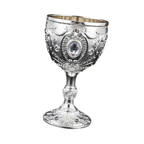 Vaso de agua con estampado retro pequeño, taza de bebida, decoración, regalo, vajilla para beber, taza de vino, mini para la cocina y, plata