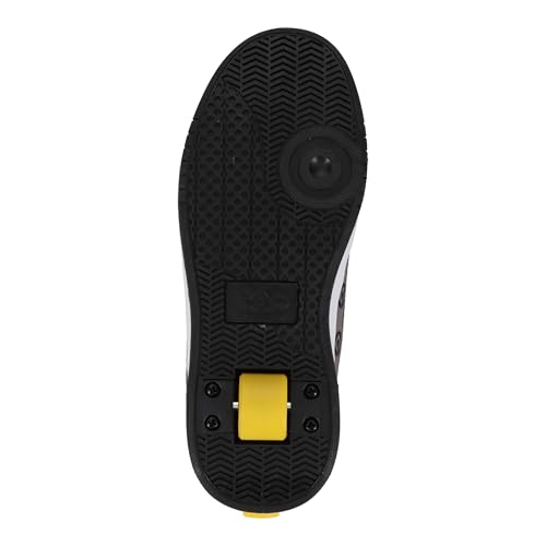 Heelys POP PRO BLK/Pink/YLLW Wheeled Heel Shoe, Black/Grey/Yellow, 4 US Unisex Big Kid4