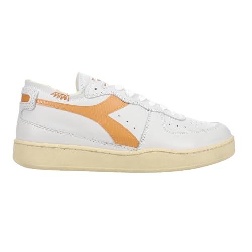 Diadora Mens Mi Basket Row Cut Performance Lace Up Sneakers Shoes Casual - White