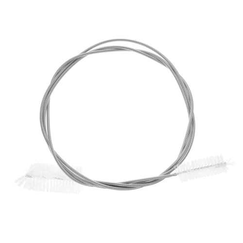 GRIRIW Stainless Steel Aquarium Tube Cleaning Brush 155cm Double Head Brush Flexible Drain Brush for Shower Sink