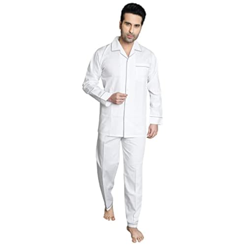 Image of Men's Cotton Solid Night Suit