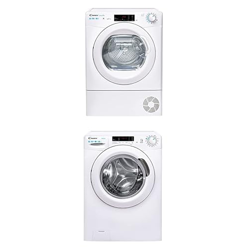 Candy Smart Pro Set: Secadora Condensación 8KG + Lavadora 10KG 1400 RPM, WiFi, App hOn, Blanco
