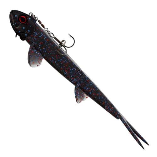 Westin Twinteez Pelagic V-Tail R 'N R 'N R 21 cm 70 g – 1 leurre en caoutchouc, couleur : Black Mamba