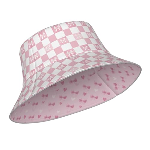 Image of Bucket Hat Double-Side-Wear Reversible Sun Hat Beach Travel Hiking for Women Men