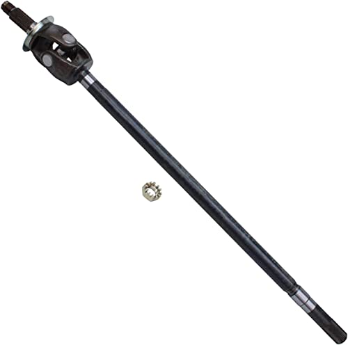 Image of Detroit Axle - Front 2pc U-Joint Axles for 03-08 Dodge Ram 2500 3500, 2 U-Joint Axles Assembly 2003 2004 2005 2006 2007 2008 Replacement