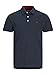 Jack & Jones Herren Slim Fit Polo Shirt JJEPAULOS Uni Sommer Hemd Kragen Kurz Arm Basic Pique Cotton, Farben:Dunkelblau-2, Größe:XL