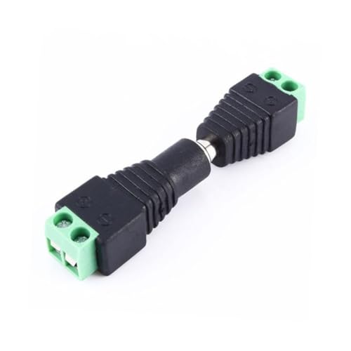 QUMIIRITY Adaptador Conector De Alimentación De CC 12 v 5 Conectores Macho y 5 Conectores Hembra, Regleta De Terminales De Tornillo, para Cámaras CCTV y Tiras Led, Paquete De 10 Unidades