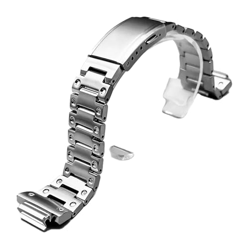 LDDAL Stainless Steel Quick Release Strap Compatible with Men's G-Shock GM2100 GBM-2100 Watch Band Replacement (silver)
