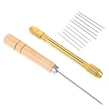 STOBAZA Puppenhaar wurzelhalter Langlebige Legierungsnadeln und Holzgriff DIY Puppenperücken Werkzeug für Haarverpflanzung und Puppenhaar frisieren Geeignet für Mädchen und Puppenzubehör