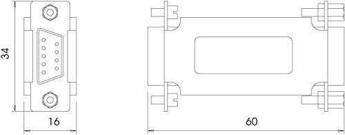 V24 D-SUB 9 dispositif de protection compact à faible atténuation - 3