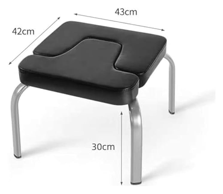 Folding Yoga Inversion Chair, Headstand Stool with Carbon Steel Frame Padding for Neck Shoulder Support, Household Fitness Equipment