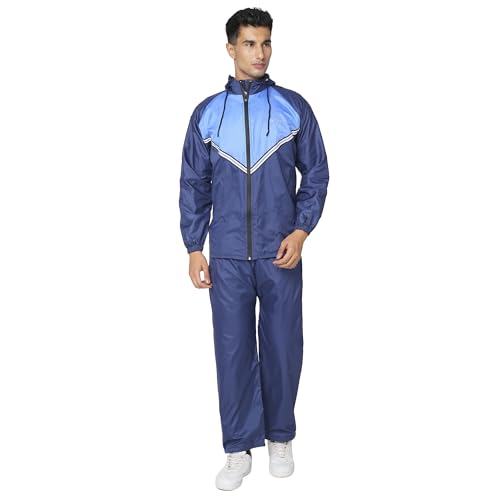 Image of Citizen Hooded Raincoat for Men Women Waterproof for Bike Riders 180T Micro Fabric Lightweight Stylish Sealed Hood, Large Pockets, Heavy-Duty Zippers Rainwear with Carry Pouch-CR021