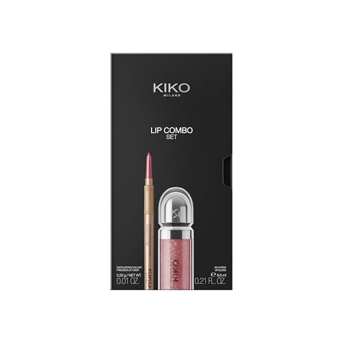 KIKO Milano Lip Combo Set 01, Set De Labios: Brillo De Labios Hidratante Y Lápiz De Labios A Juego