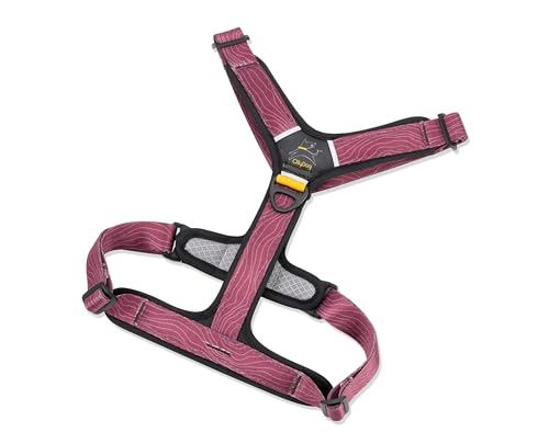 OllyDog Alpine Reflective Comfort Harness, No Pull Dog Harness with Reflective Trims, Soft Sublimation Printed Polyester Webbing, Ideal for Everyday Use and Adventures (Medium, Rosewood Woodgrain)