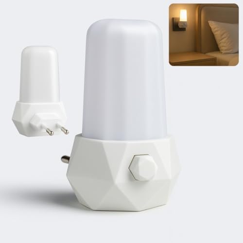 Abajur Luminária de Tomada LED Cristal – Bivolt – Luz Noturna Ele...