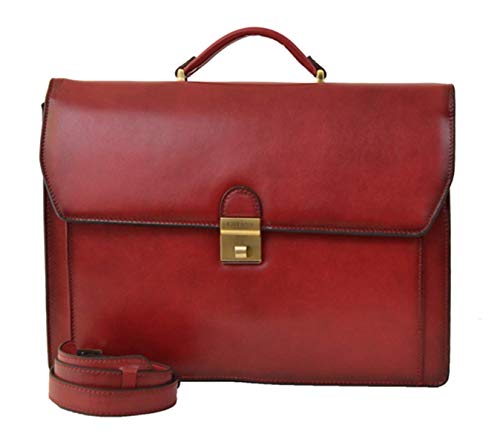 Katana Cartable en cuir, 3 soufflets 63032 Rouge 40 x...