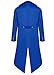 Boys Medieval Tailcoat Jacket Halloween Costumes, Gothic Steampunk Vintage Victorian Frock High Collar Uniform Coat (Blue,M)