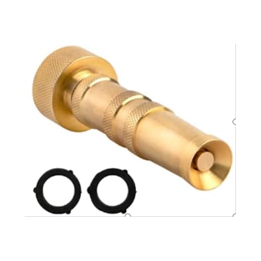 INNAV8 Solid Brass Hose Nozzle Heavy Duty - HIGH Pressure Hose Nozzle for Garden Hose - Easy Twist Water Hose Nozzle Sprayer - Brass Nozzle Sprayer for Car Wash - Brass Hose Spray Nozzle for Hose
