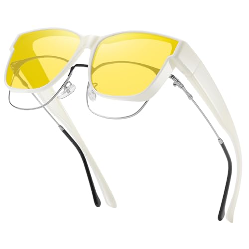 Image of GEGURI Polarized Sunglasses Fit Over Glasses for Men Women, Oversized Square Sun Glasses UV400 Protection Shades