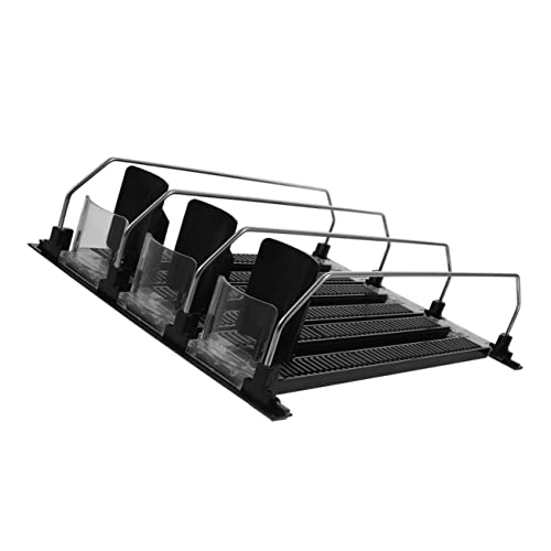 LIGIGWASH 3 Piezas Empujador Automático para Bebidas Organizador para Estantes de Supermercado y Refrigerador Sistema de Reposición Fácil con Rieles y Separación Uso Práctico para Refrescos