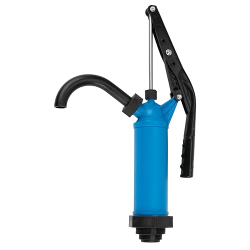 Image of Performance Tool W54268 Blue General Purpose Lever Action Barrel Drum Pump - Fits 5 to 55 Gallon Drums