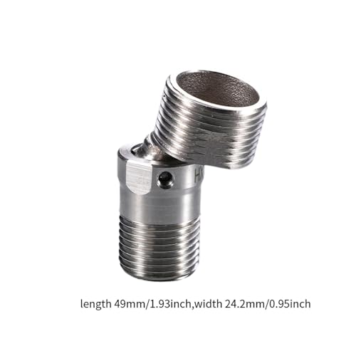 Image of Faucet Angled Curved Foot Sturdy Universal for Utility Room Bathroom Kitchen|Stainless Steel Shower Head Swivel Adapter Angled Connector