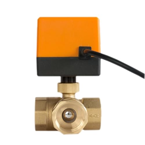 Válvula de bola motorizada para automatizar tuberías DN40 de 3 vías con motor de 220V 3