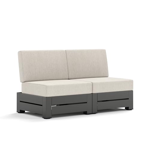 SUNSHINE VALLEY Metal Patio Sectional Set with Cushions