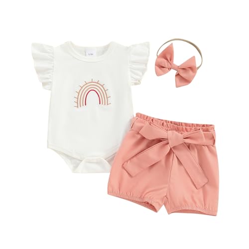 Image of Thorn Tree Newborn Baby Girls Clothes Cotton Suit Cute Baby Kid Infant Romper Play Wear Summer Rainbow Outfits