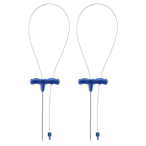 Soulchen 2 Pcs IKEJIME KIT Ike Jime Tools Ikijime Fish Spike with Stainless Steel Wire Works for Medium Sized Fish Like Yellowtail Sea Bass and Bream(Blue)