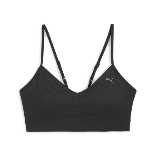 PUMA Womens Move Cloudspun Graphic Sports Bra Casual Casual - Black