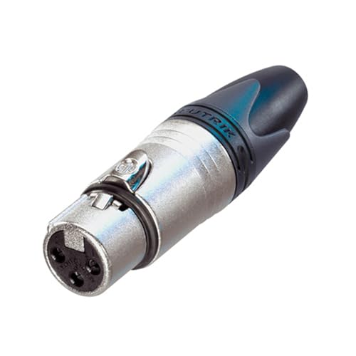 Neutrik NC3FXX 3-Pin XLRF Cable Connector, Nickel Housing with Silver Contacts