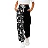 TYUSGH Girls Boys Christmas Sweatpants Funny Novelty Joggers Baggy Elastic High Waist Tracksuit Bottoms Xmas Trousers Fall Winter Sports Athletic Pants with Pockets Black