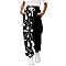 TYUSGH Girls Boys Christmas Sweatpants Funny Novelty Joggers Baggy Elastic High Waist Tracksuit Bottoms Xmas Trousers Fall Winter Sports Athletic Pants with Pockets Black