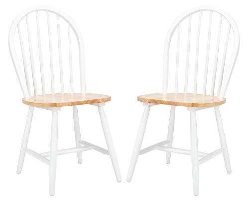 SAFAVIEH Camden White & Natural Chair