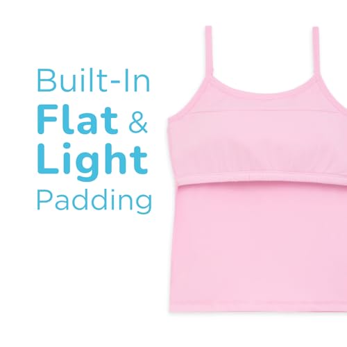 Image of YouGotPlanB Cotton Padded Camisole | Pack of 2 | Ages 8-16 Years | Built-in Light Padding | Full Coverage | Ideal for School
