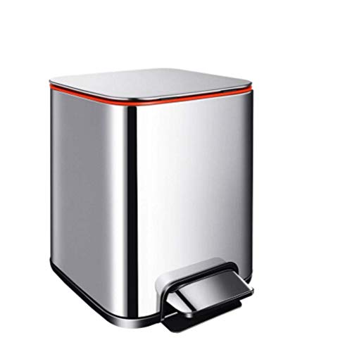 Poubelle à pédale en acier inoxydable de 9 L avec couvercle hermétique pour la maison