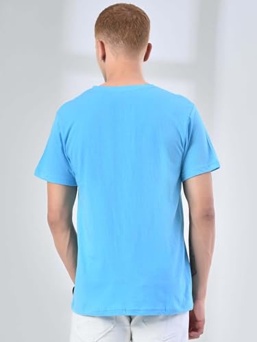 Image of Men's Plain Cotton Crew Neck T-Shirt Regular Fit Short Sleeve Tee