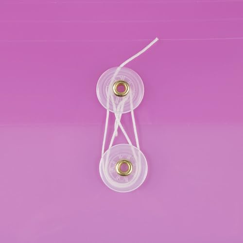 JAM PAPER Plastic Envelopes with Button & String Tie Closure - Letter Booklet - 9 3/4 x 13 - Lavender Purple - 3/Pack - Thumbnail 4