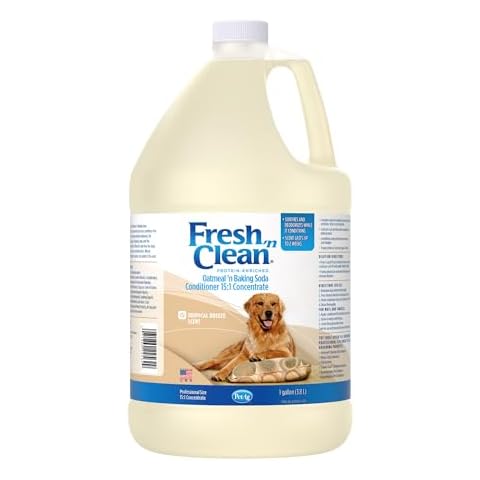 Lambert Kay Pet-Ag Fresh ’n Clean Oatmeal ’n Baking Soda Conditioner, Tropical Breeze Scent(15:1 Concentrate) 1 Gallon, Gently Cleans, Soothes & Deodorizes Dogs with Vitamin E & Aloe Vera - Soap Free Cover