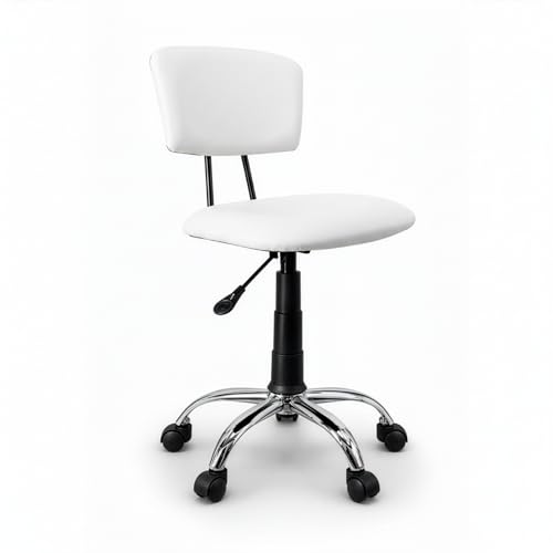 Image of DIYA Seating Vibe Square Rolling Stool (1 Year Warranty) - White