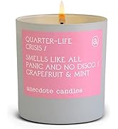 Anecdote Candles 'Quarter-Life Crisis' Coconut Soy Wax Candle Jar | Premium Hand Poured & Long Bu...