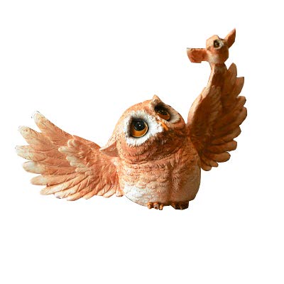 Gemmia Statuette de hibou volante miniature pour jardin féérique