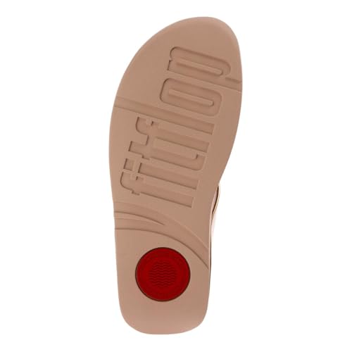 Image of FitFlop Halo Bead-Circle Metallic Toe-Post Sandals