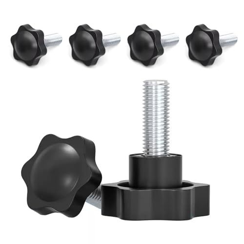 Zasjon 6 Piezas Tornillos M8 x 60mm Tornillo de Cabeza Moleteada, Estrella Perilla de Sujecion Agarre, Tornillo de Apriete Perilla Manija Apretarse Tornillo de Pulgar Tornillo de Mano para Maquinaria